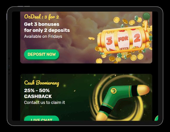 Ozwin Casino Mobile Version